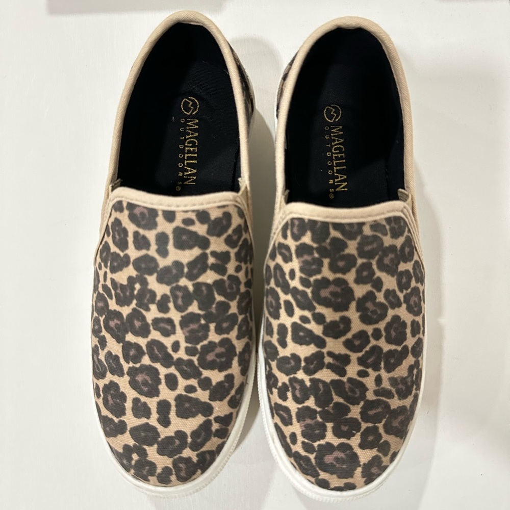Leopard Print Slip Ons